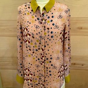 Boden silk blouse pink size 6